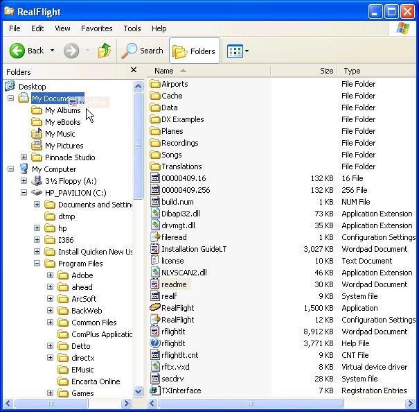 Windows Explorer with the My Documents folder selected in the left panel.